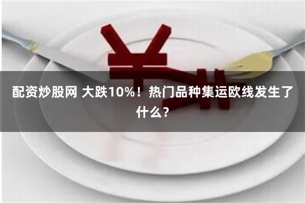 配资炒股网 大跌10%！热门品种集运欧线发生了什么？